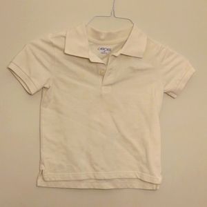 Cherokee boys size 5 white polo shirt